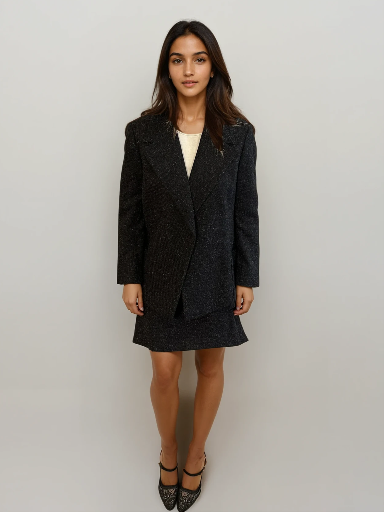 Versace Grey Skirt Set
