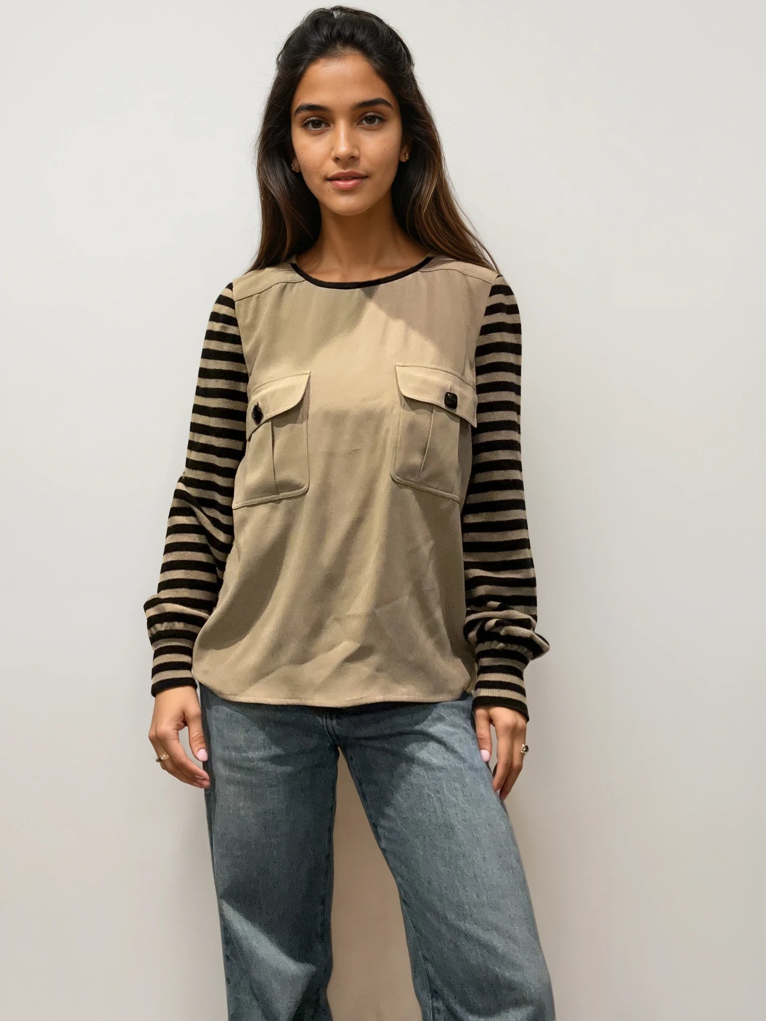 Valentino Striped Sweater Top