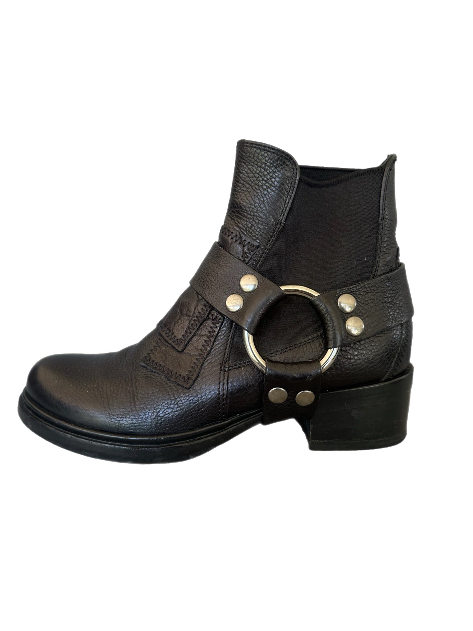 Miu Miu Leather Buckle Boots