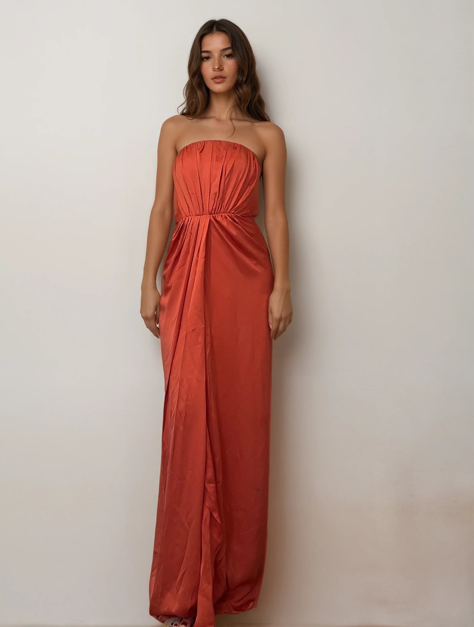 Saint Laurent Coral Gown