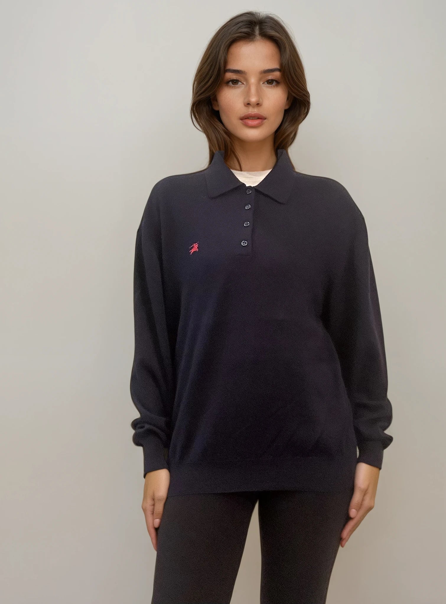 Burberry Navy Polo Sweater
