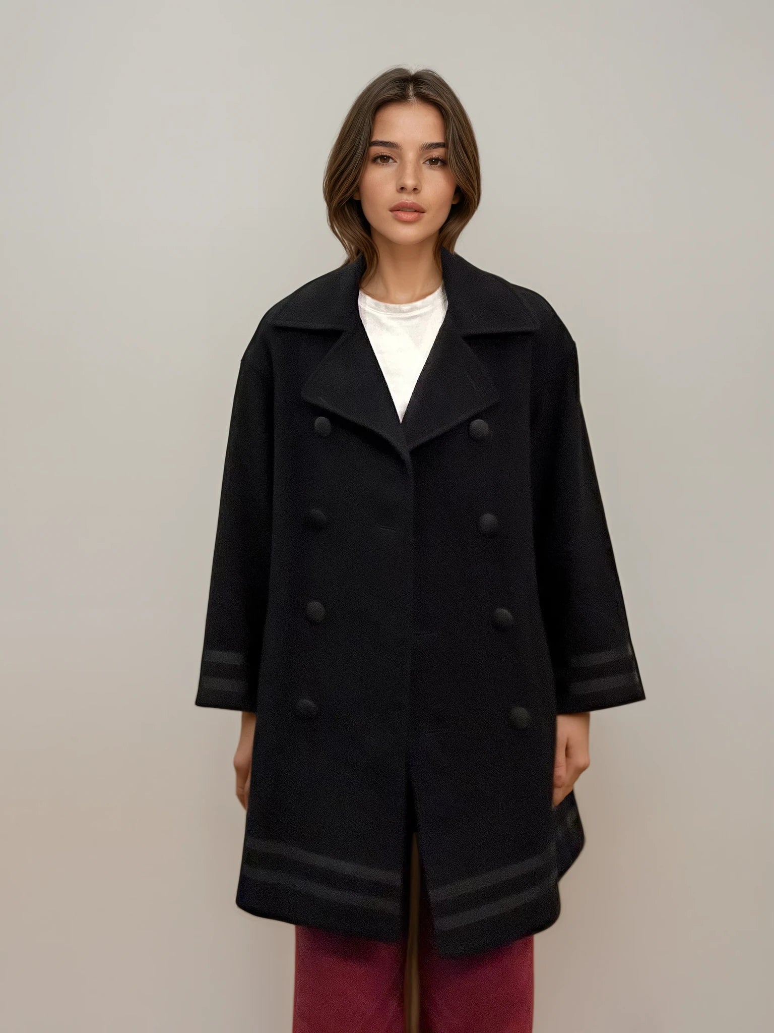 Loro Piana Black Stripe Coat