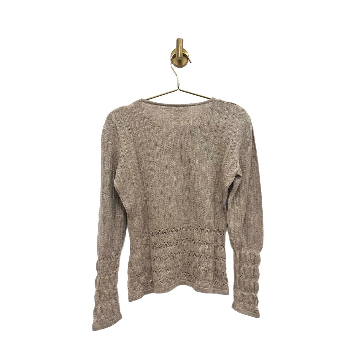 Escada Tan Cashmere Sweater No Standing NYC