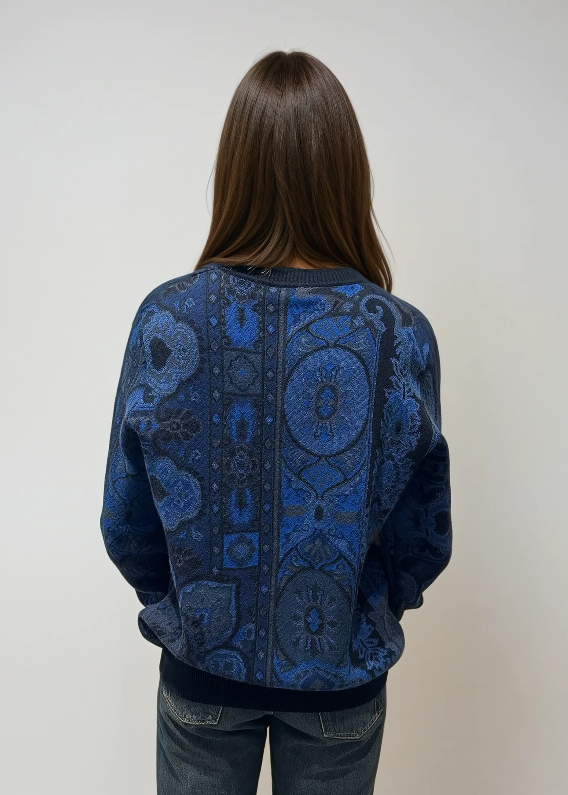Etro Blue Printed Sweater