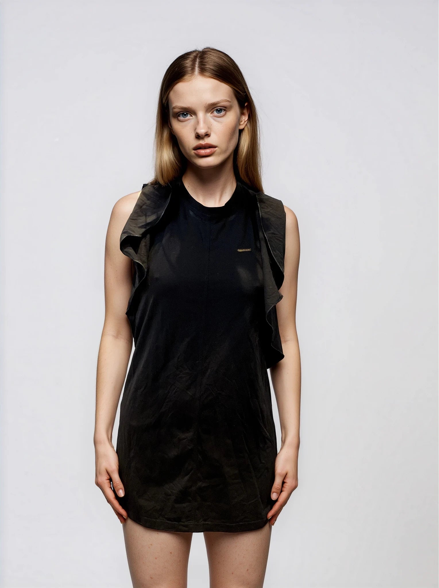 stella mccartney black mini dress Backless Dress style:Gown + Veil