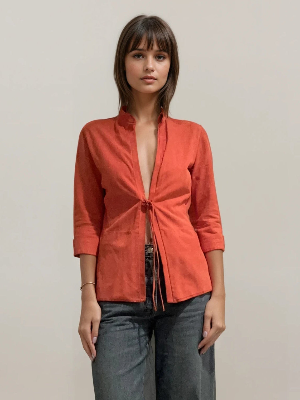 Pucci Orange Suede Blazer
