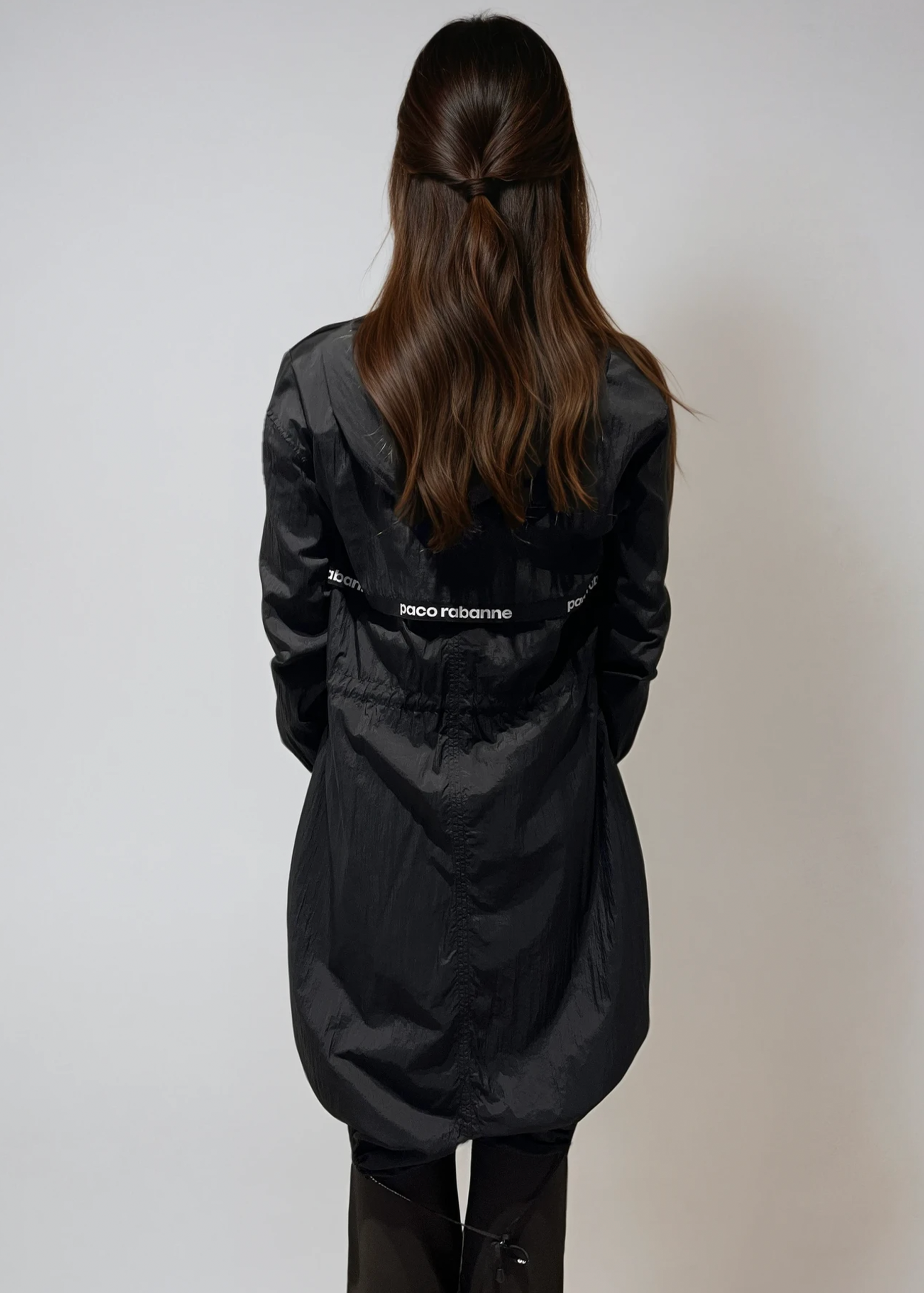 Paco Rabanne Black Nylon Windbreaker