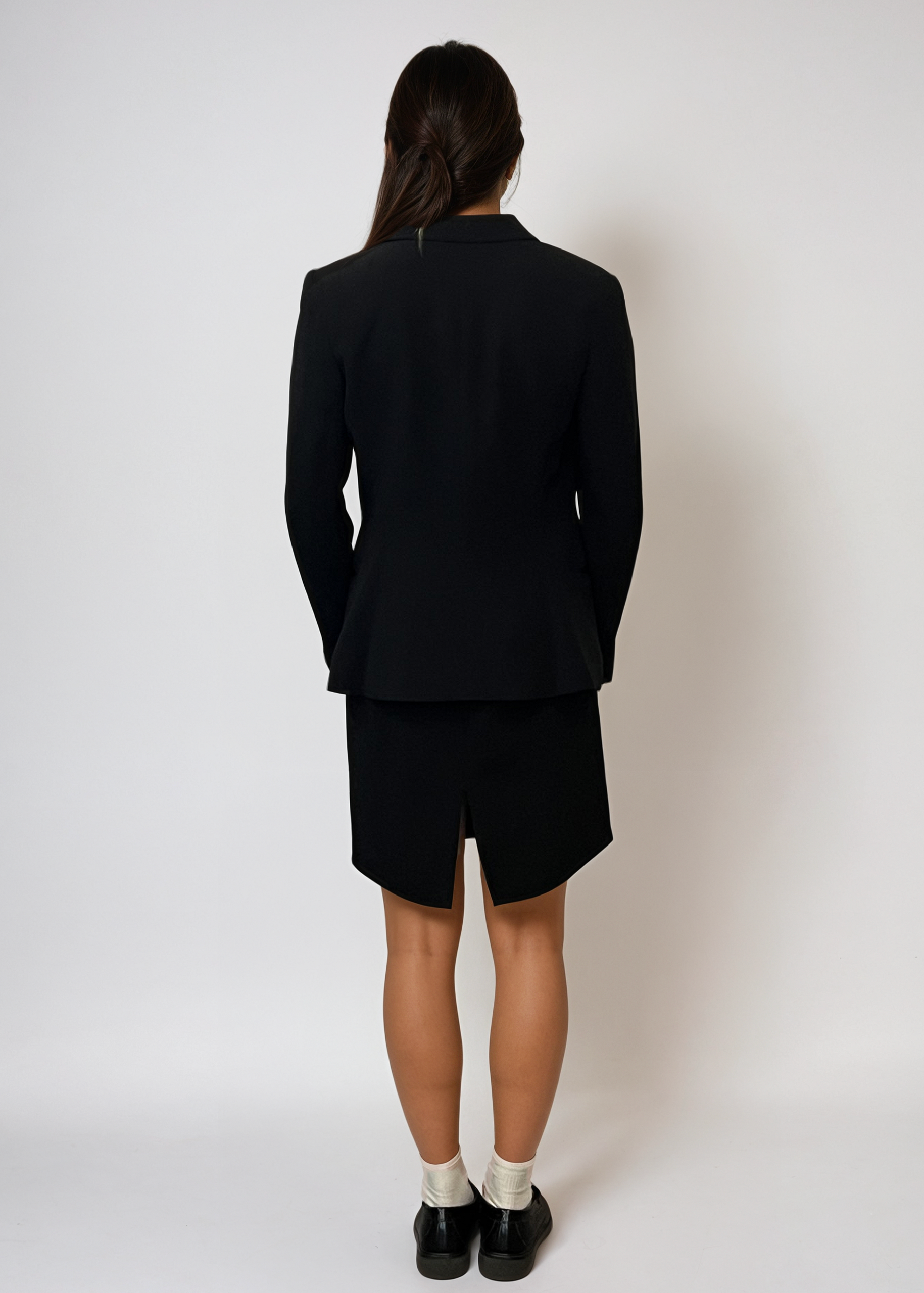 Armani Black Striped Skirt Set