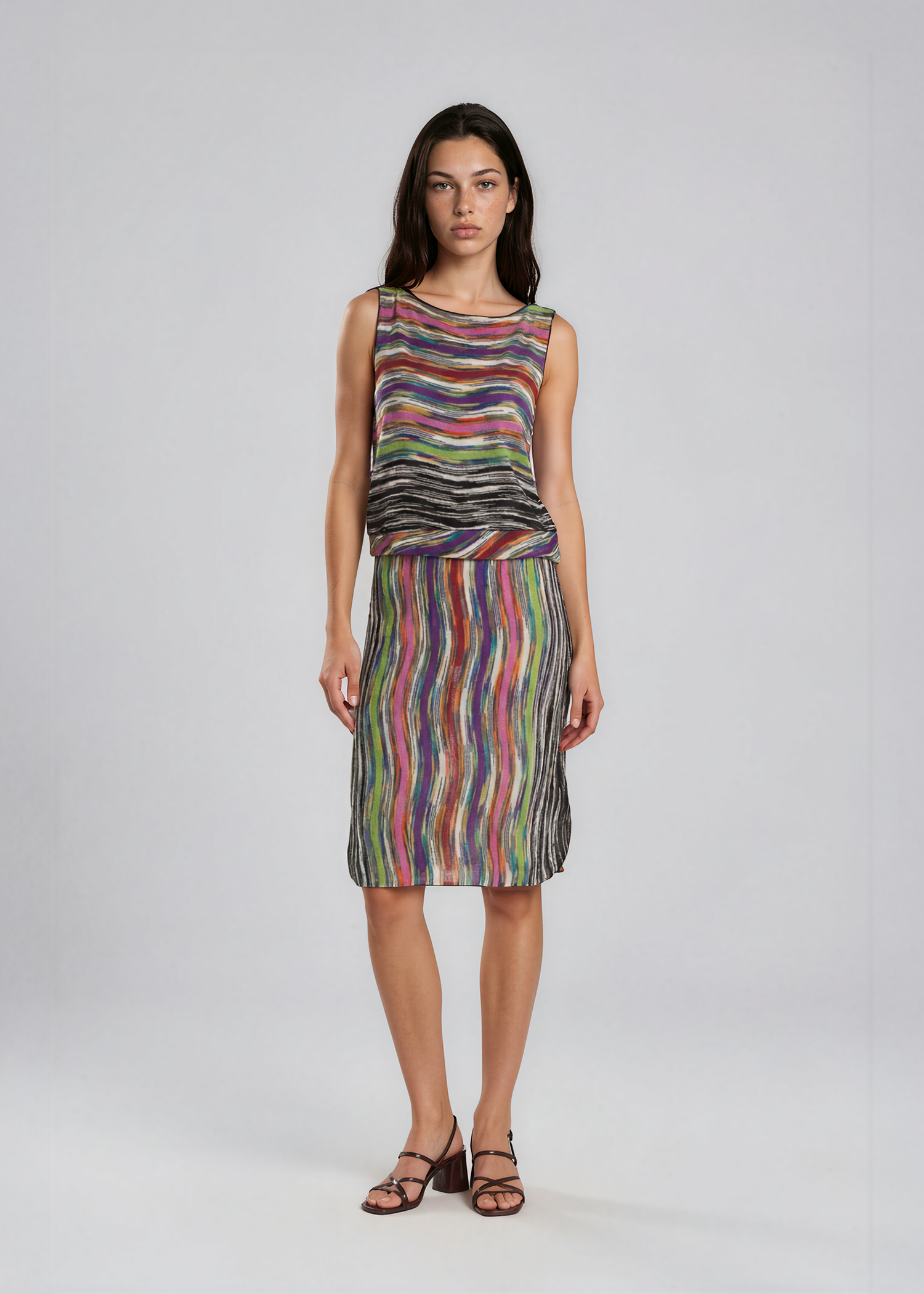 Missoni Colorful Printed Foldover Mini Dress