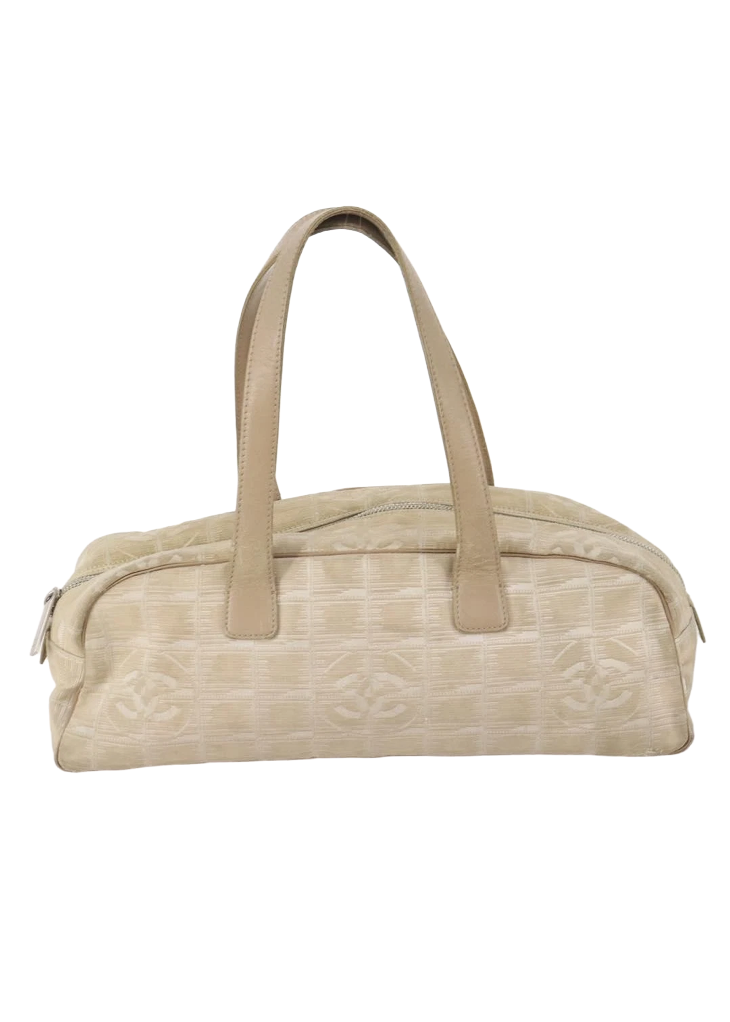 chanel travel ligne duffel bag Line Duffle Nylon Medium Neutral 1926201 Chanel Cream Travel Shoulder Bag