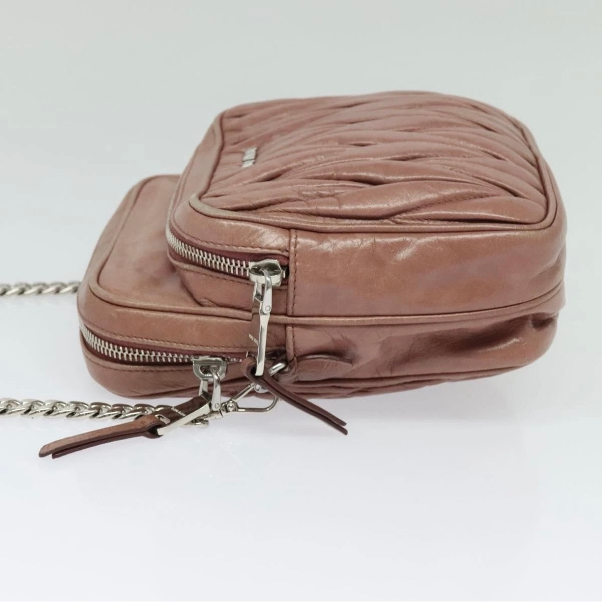 Miu Miu Tan Quilted Crossbody