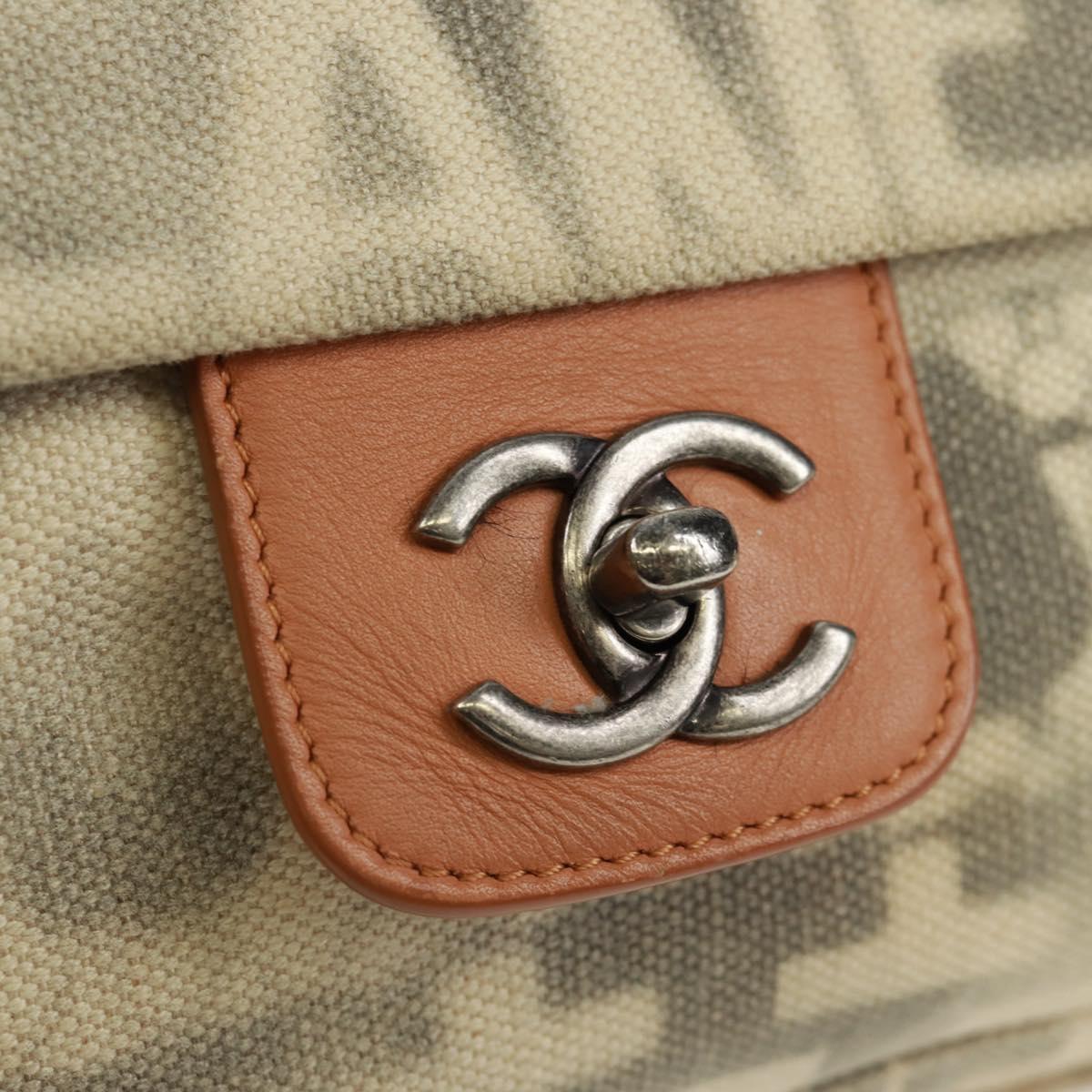 Chanel Grey Monogram Flap Clutch