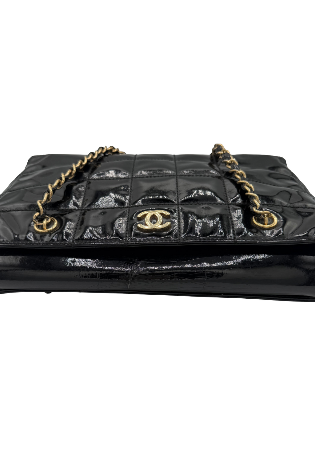 Chanel Black Patent Leather Shoulder Bag