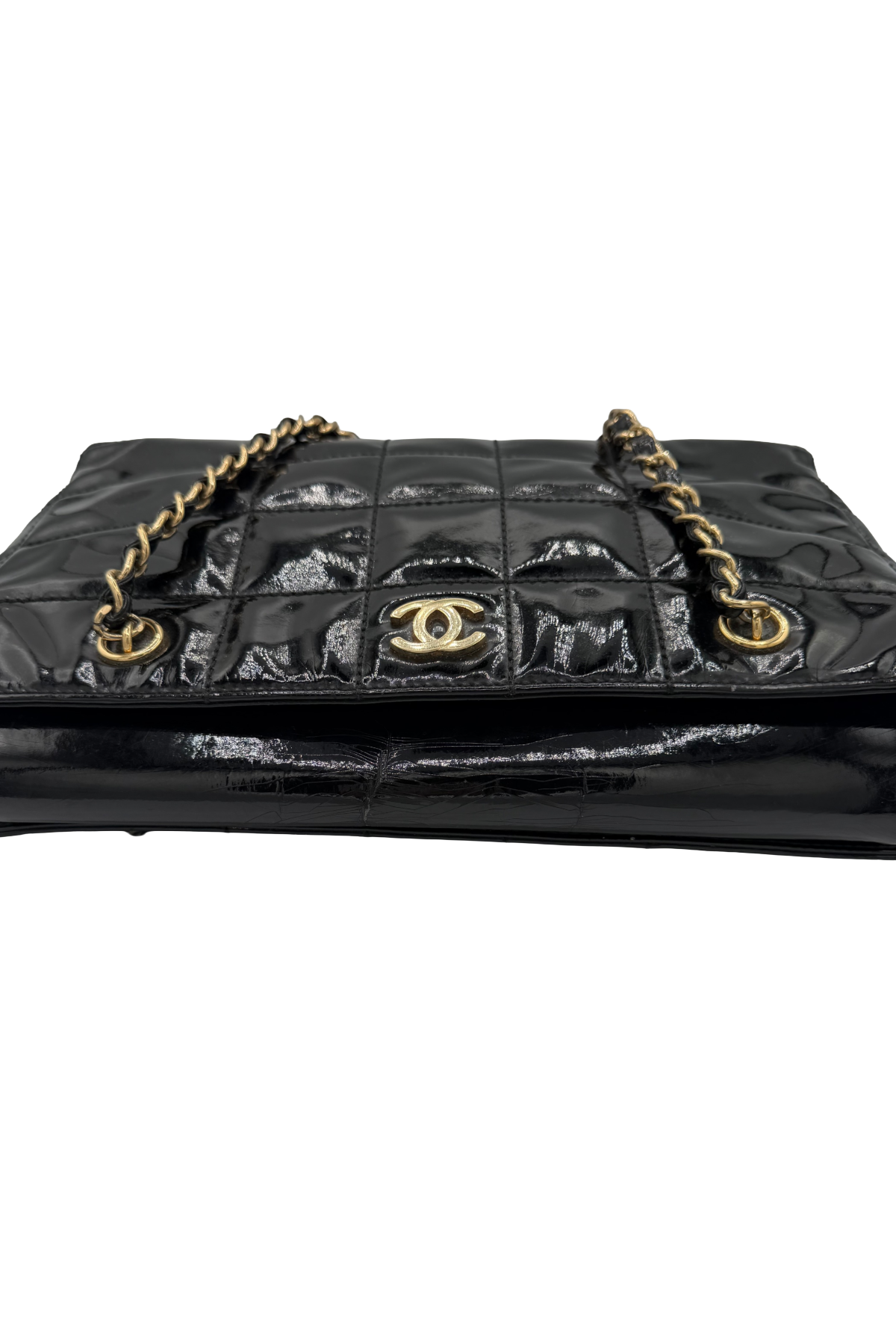 Chanel Black Patent Leather Shoulder Bag
