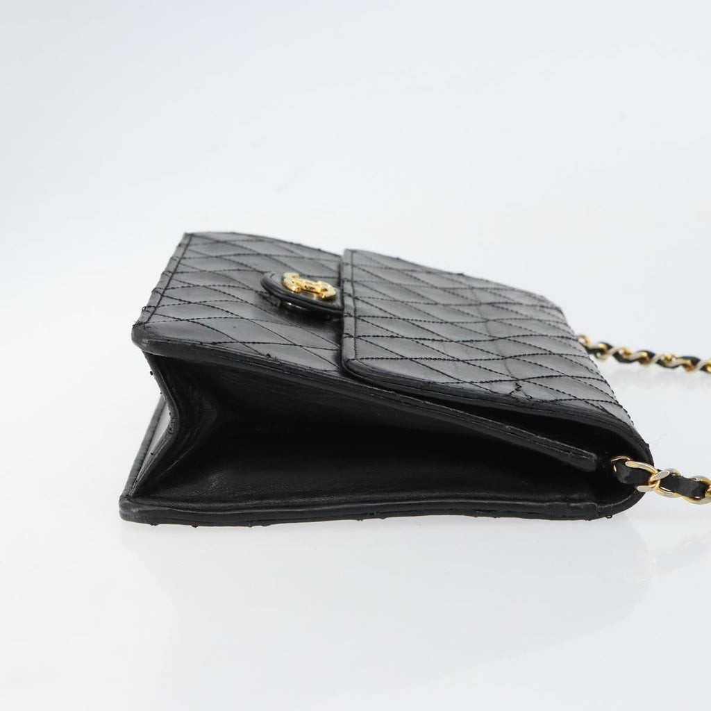 Chanel Black and Gold Leather Flap Bag