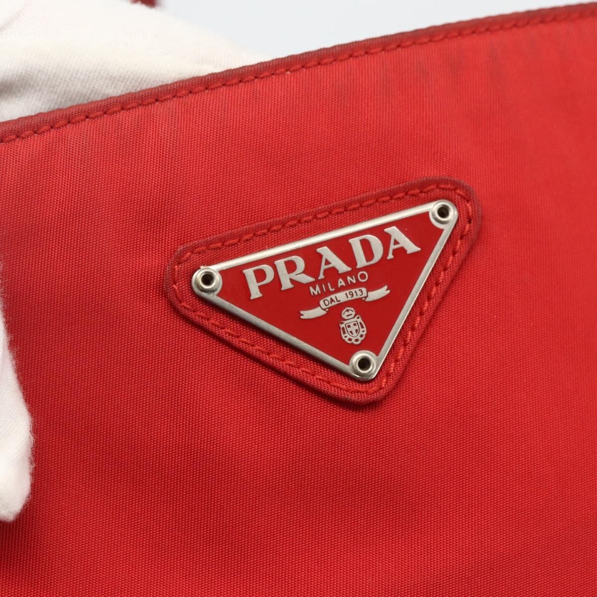 Prada Red Nylon Tote