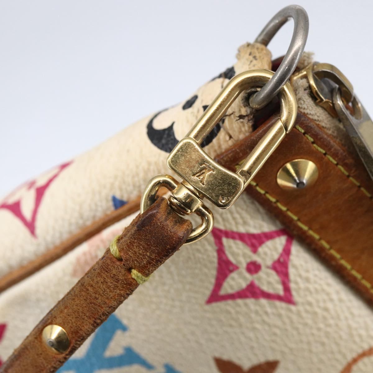 Louis Vuitton White Colorful Murakami Handbag