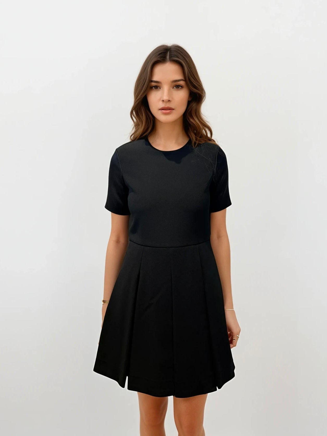 Celine Black Pleated Dress