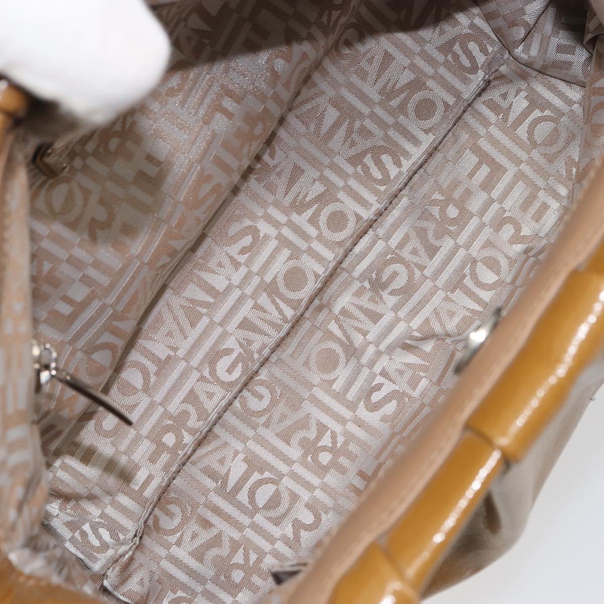 Ferragamo Tan Patent Hobo Bag