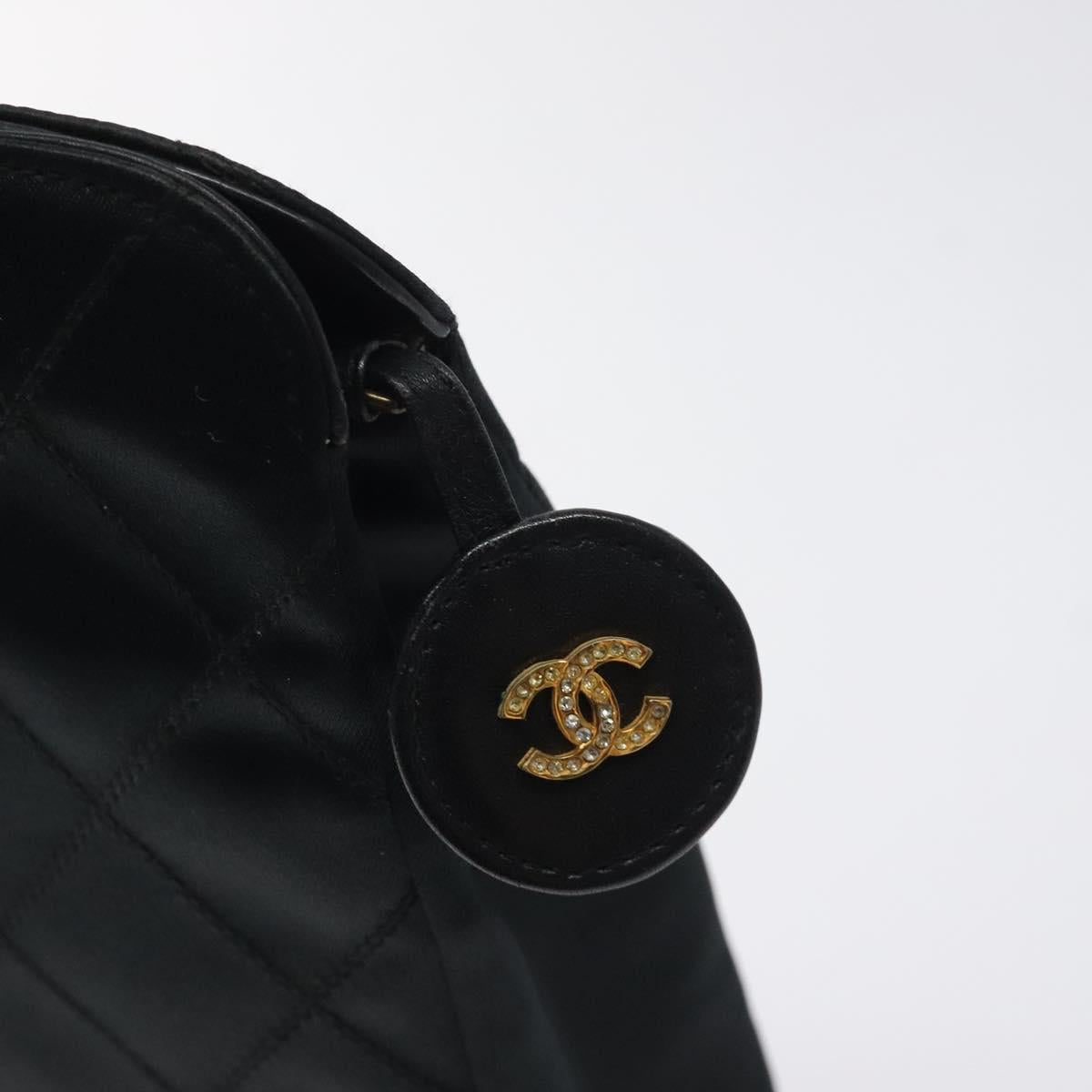 Chanel Black Satin Clutch