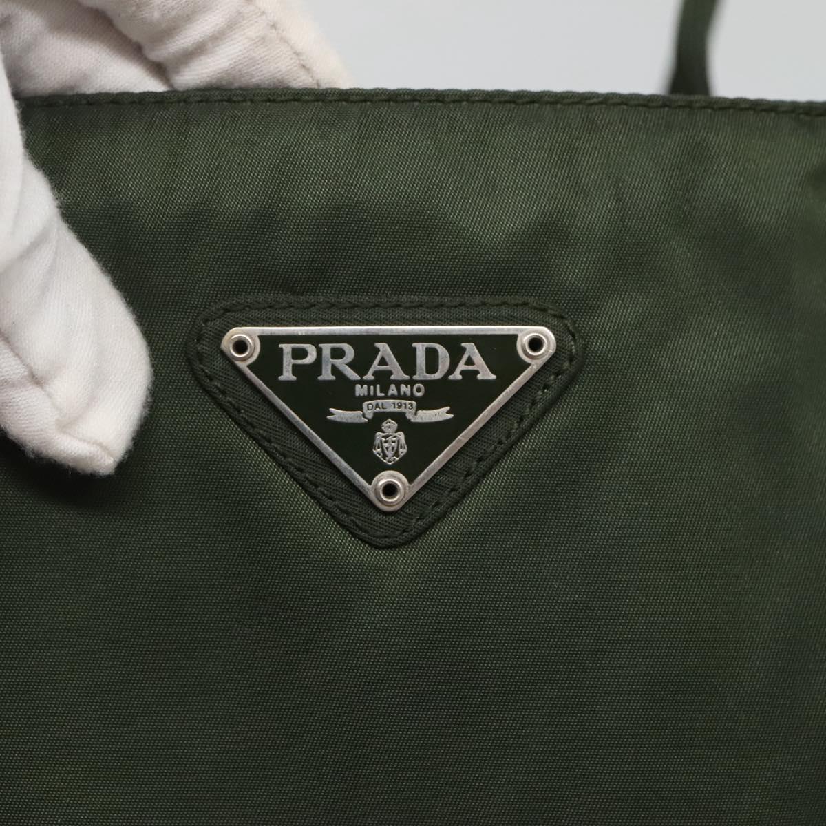 Prada Green Nylon Tote