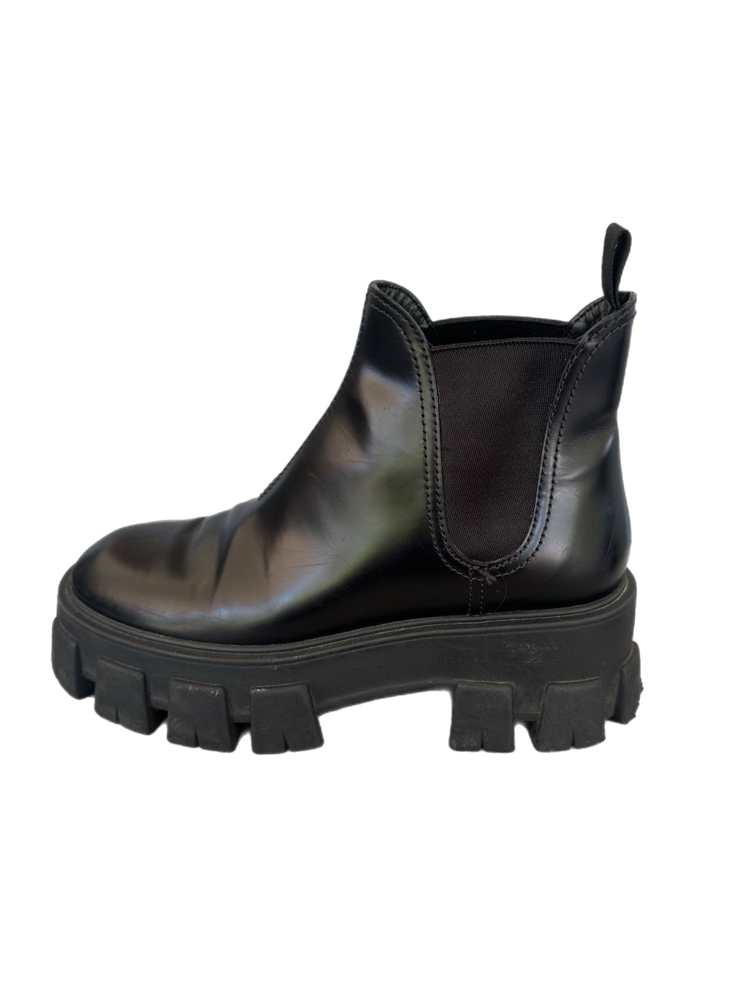 Prada Black Platform Combat Boots