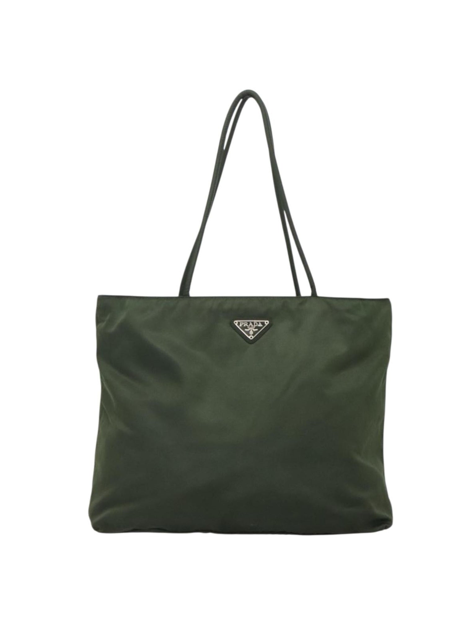 Prada Green Nylon Tote