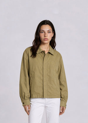 YSL Khaki Classic Collared Bomber with Khaki Logo