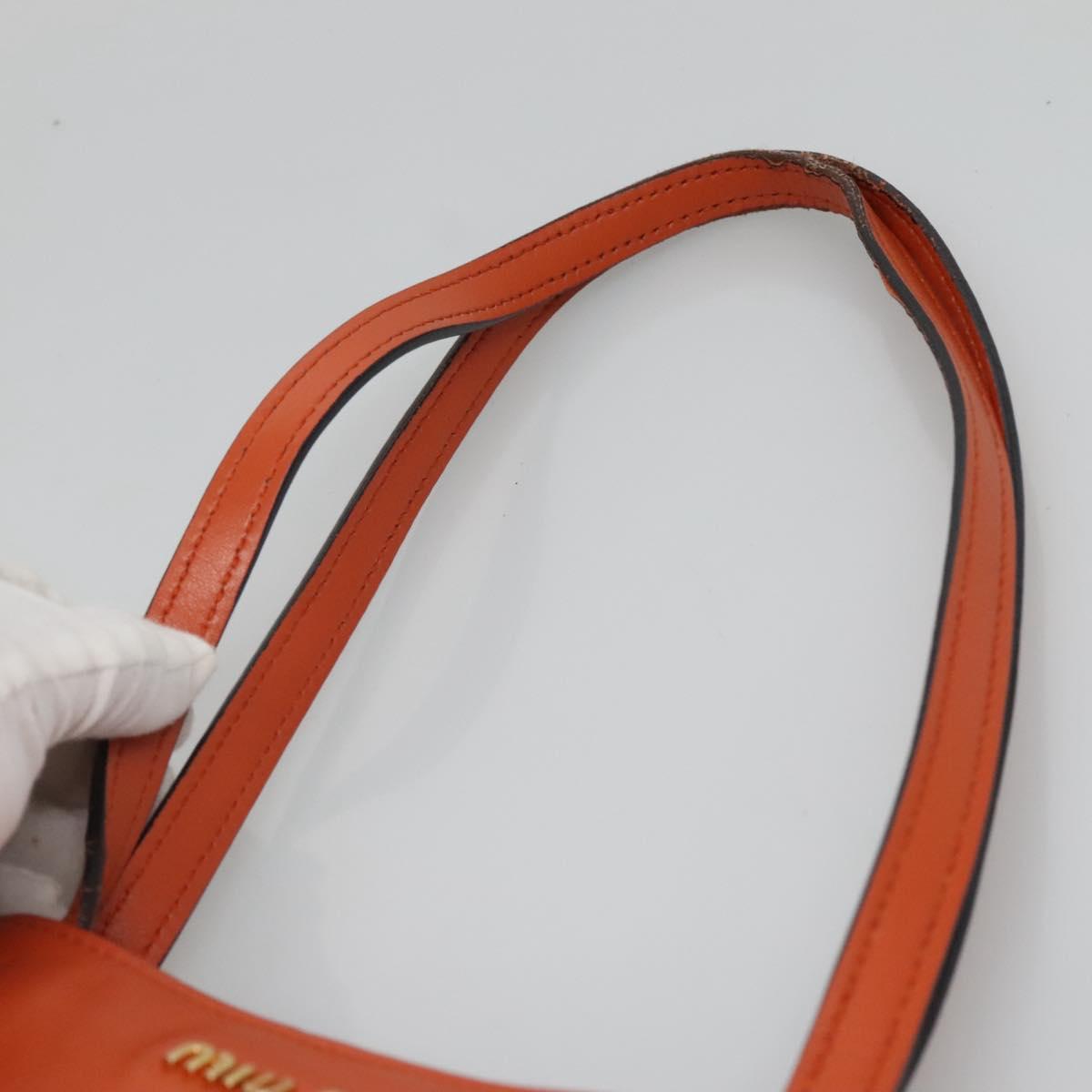 Miu Miu Orange Leather Tote