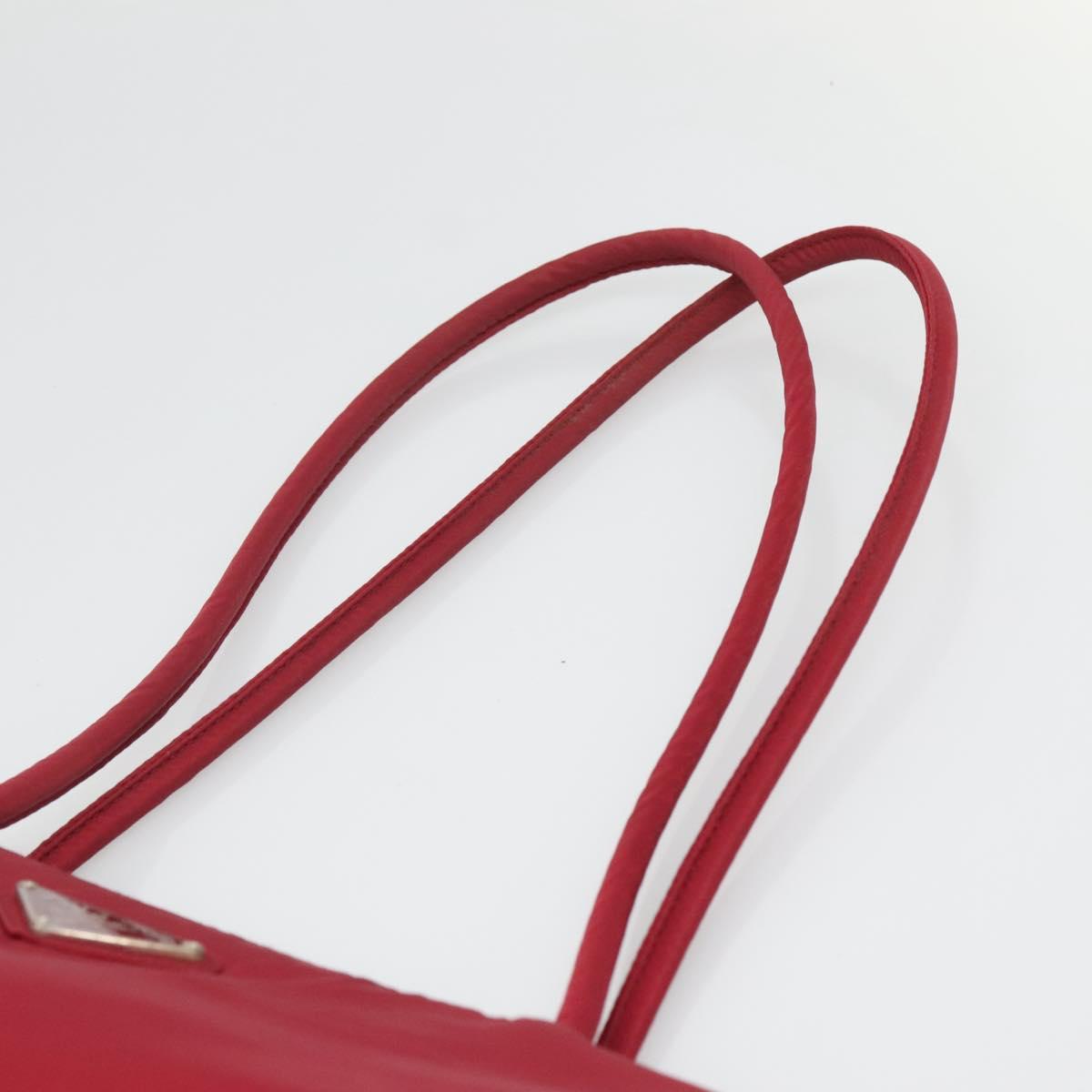 Prada Red Nylon Tote