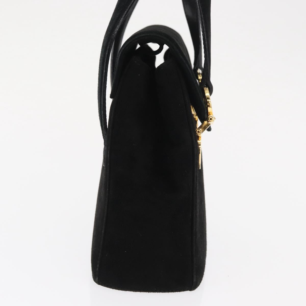 Ferragamo Black Suede Handbag