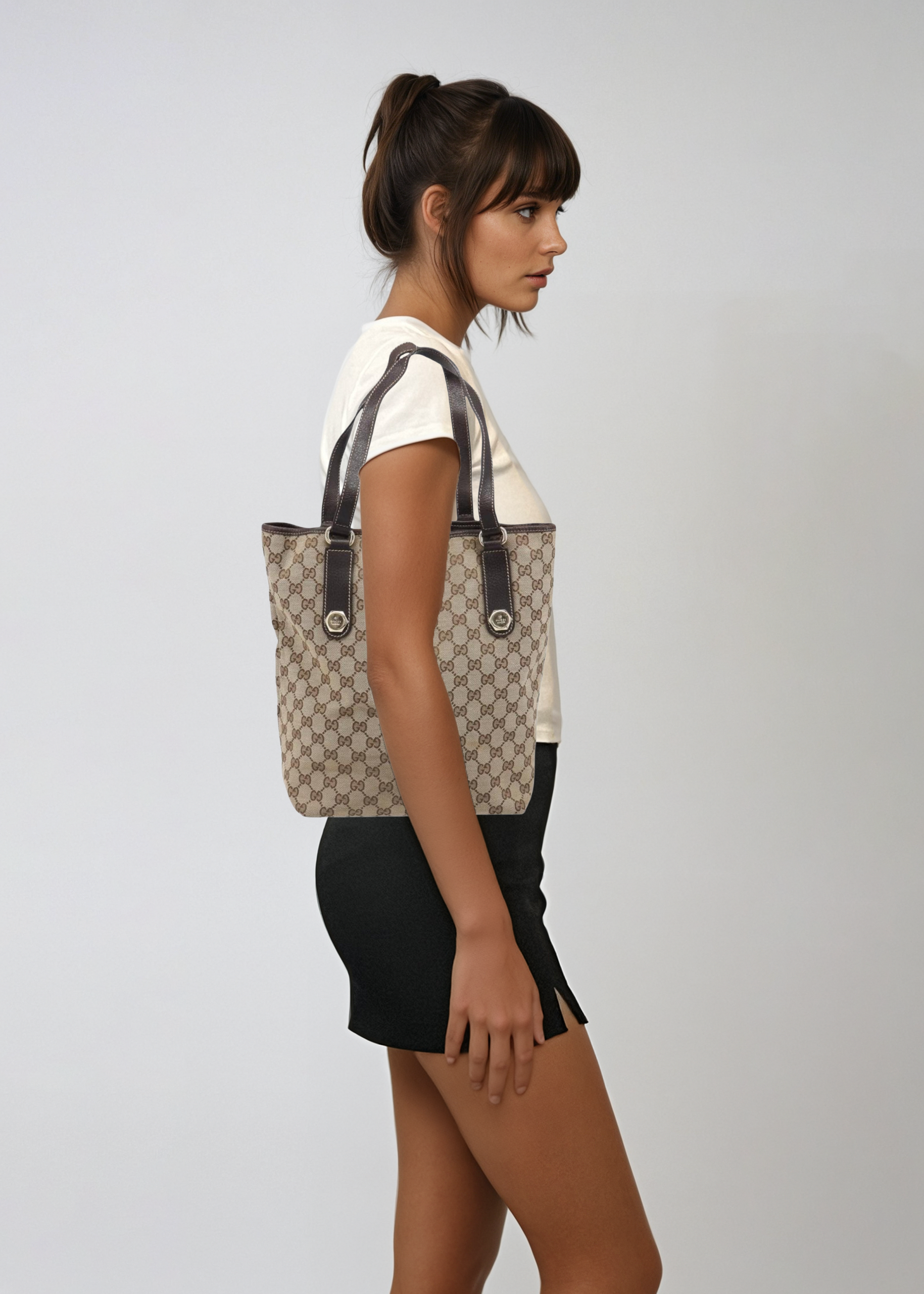 Gucci Brown Monogram Tote