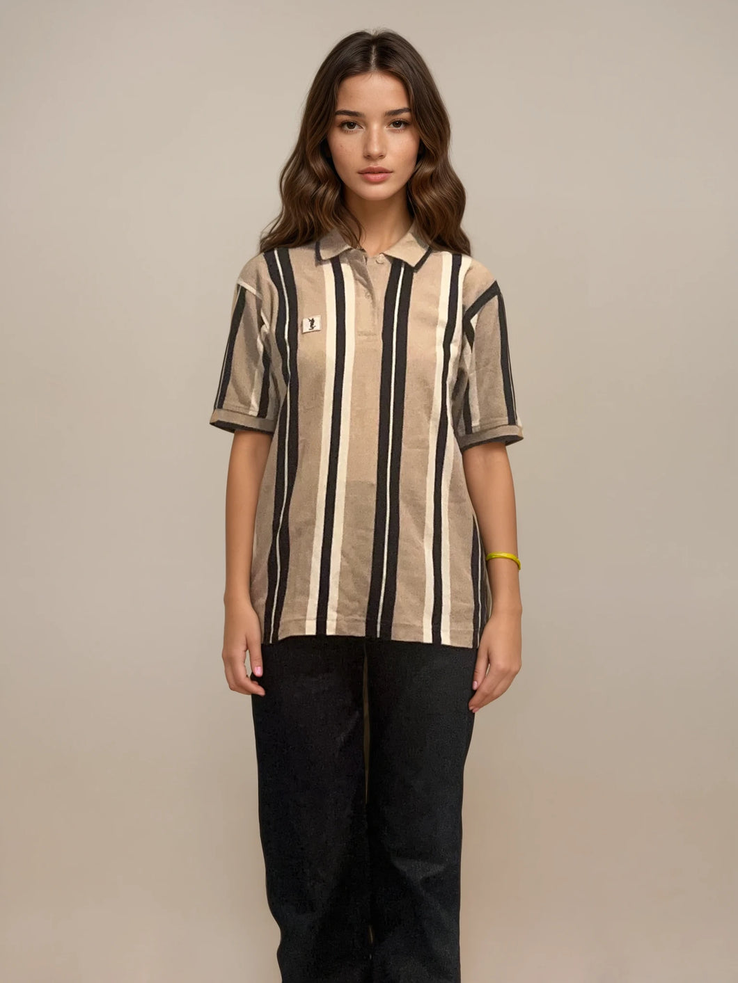 YSL Striped Polo
