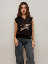 Load image into Gallery viewer, Burberry Black Spellout Sweater Vest
