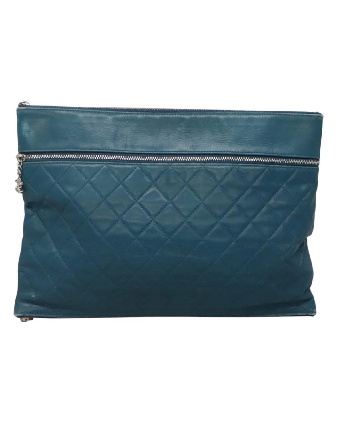 Chanel Blue Leather Clutch