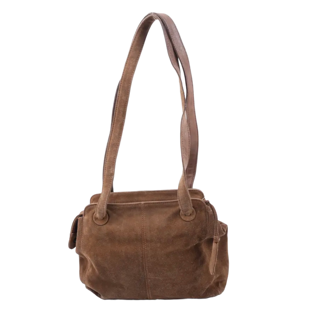 Chanel Brown Suede Shoulder Bag