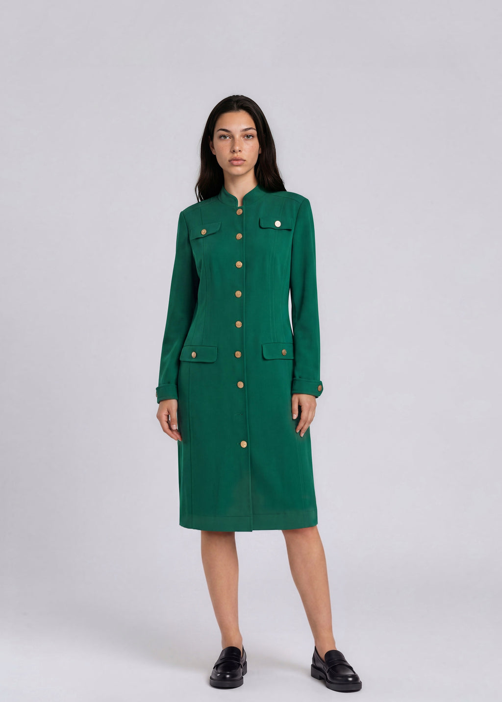 Escada Green Wool Dress