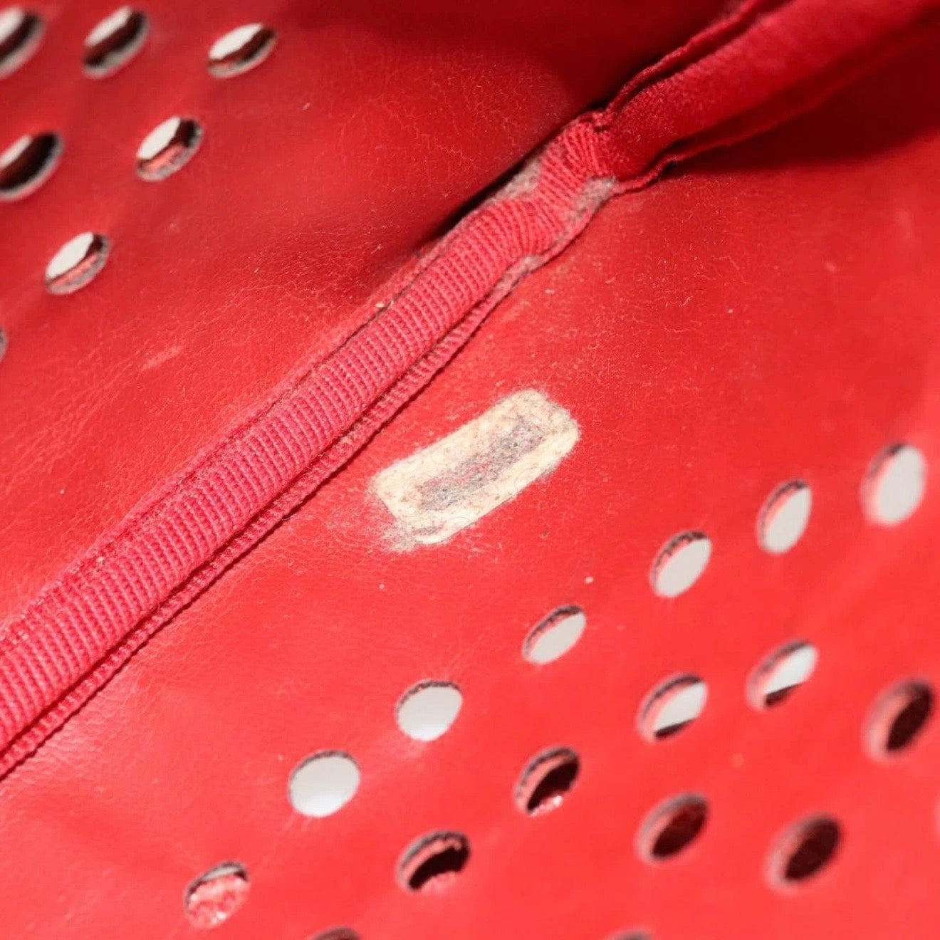 Chanel Red Leather Cutout Tote