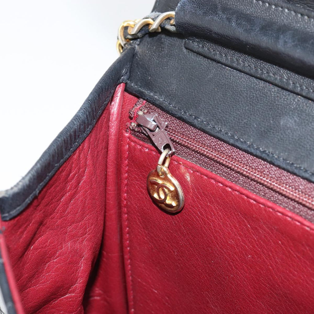 Chanel Black and Gold Leather Flap Bag