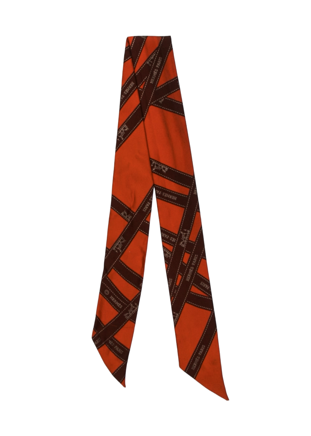 Hermès Orange Twilly Scarf