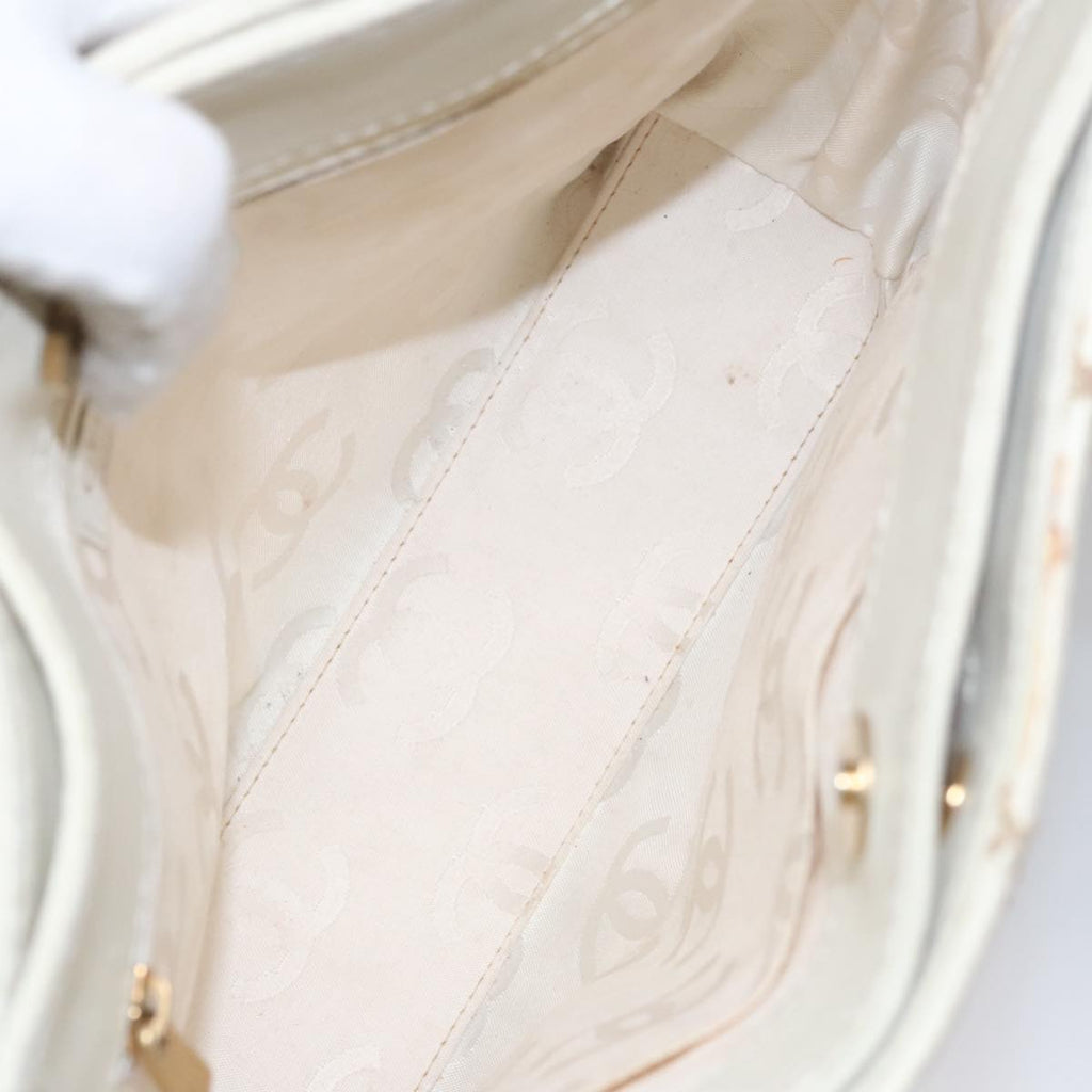 Chanel White Quilted Tote