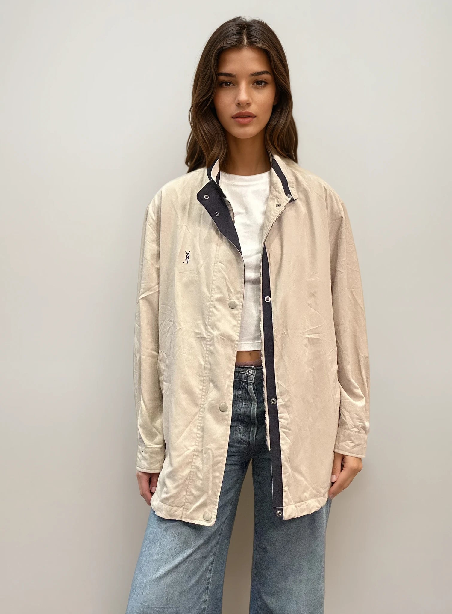 YSL Cream Button Bomber