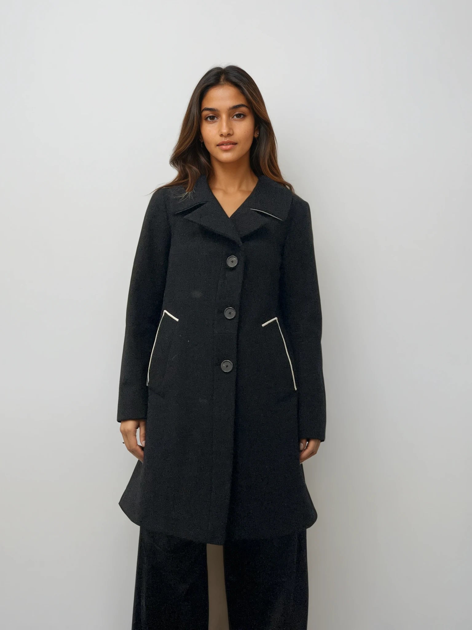 Jil Sander Black Wool Coat