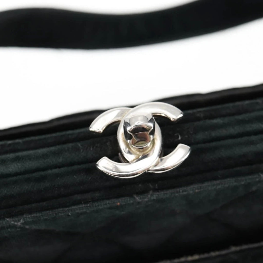 Chanel Black Velvet Handbag