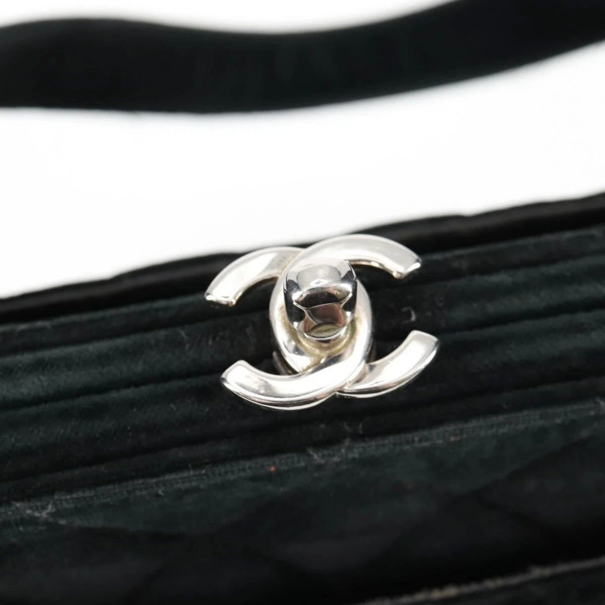 Chanel Black Velvet Handbag