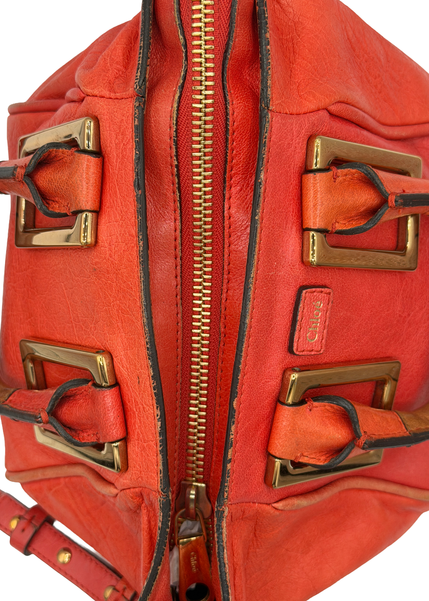Chloe Orange Leather Handbag