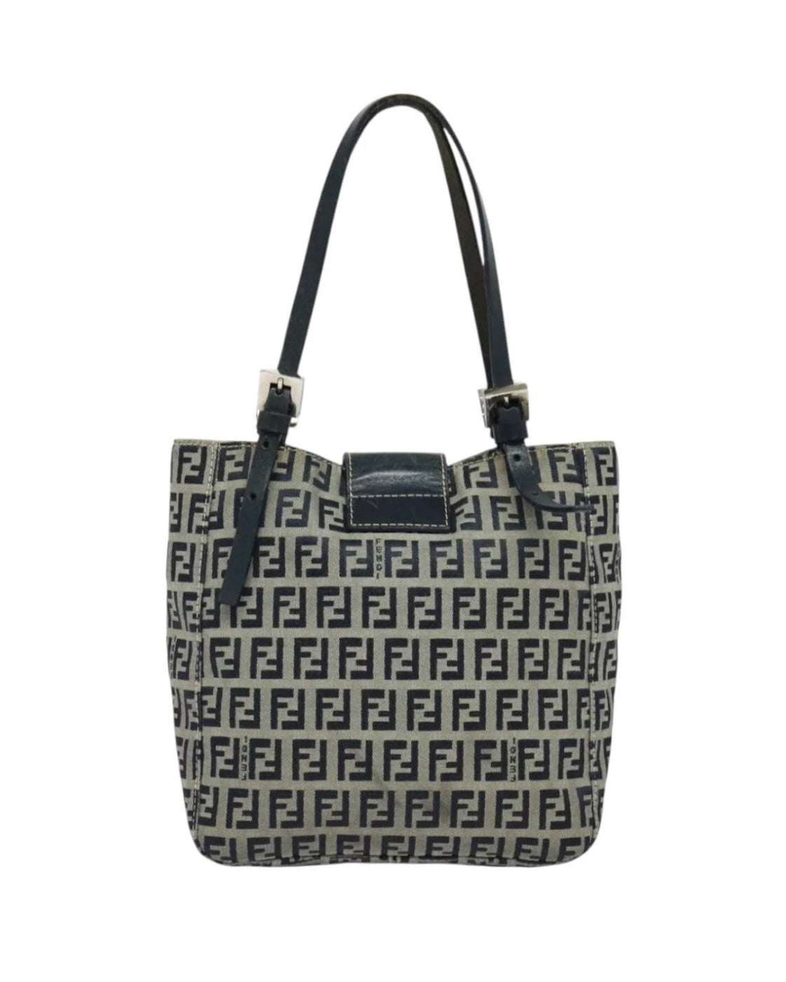 Fendi Navy Zucchino Tote