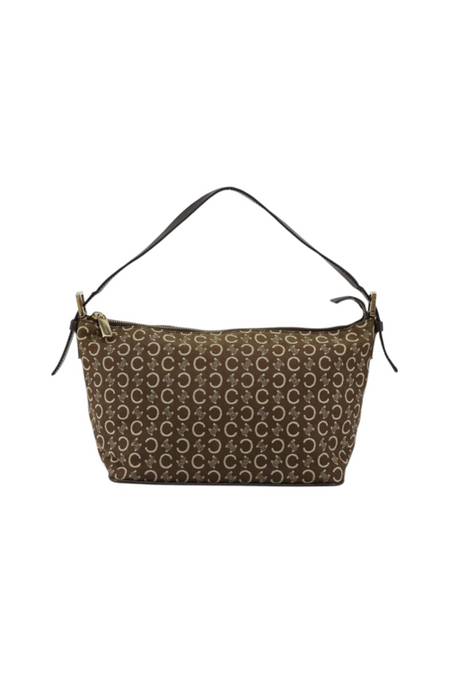 Celine Brown and Cream Monogram Handbag