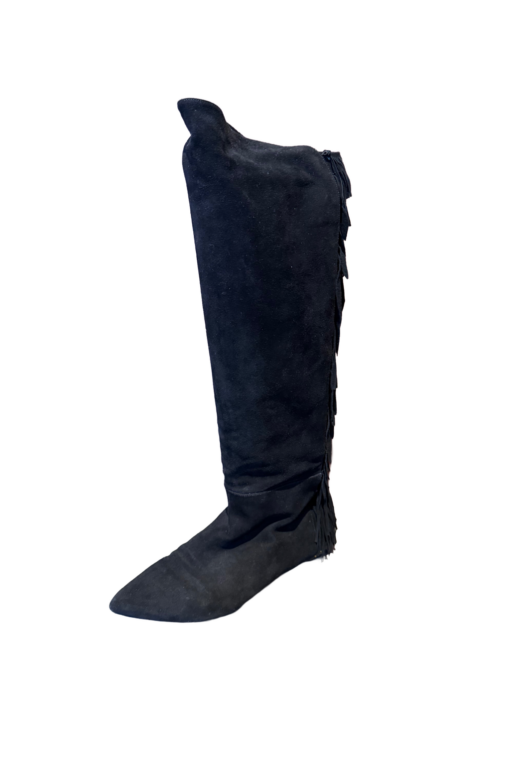 Aquazzura Black Fringe Boots