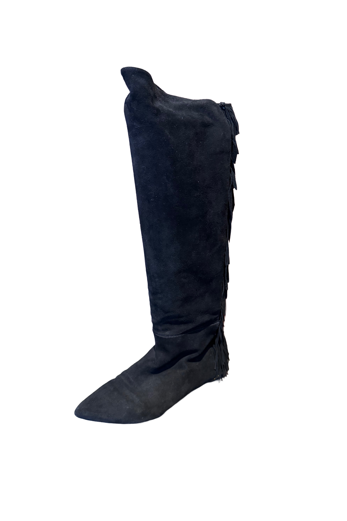 Aquazzura Black Fringe Boots